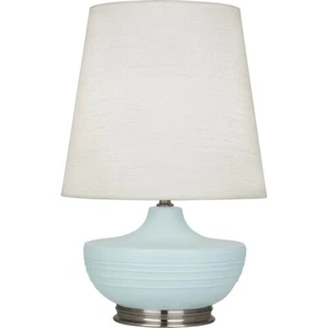 Robert Abbey Michael Berman Nolan Table Lamp, Matte Sky Blue/Dark Nickel - MSB23 - Picture 1 of 1