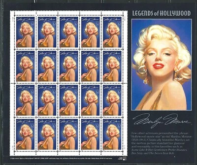 Mint US Marilyn Monroe (Missing Star Between 1 & 2) Stamp Sheet Scott# 2967 MNH - Image 1 of 2