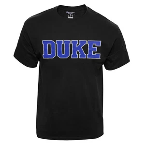 Champion Duke University Black Short Sleeve T-Shirt Blue Devils X-Large XL NWT - Picture 1 of 1