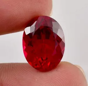 15,60 ct natürlicher blutroter Rubin Ovalschliff loser Edelstein GIT zertifiziert 12 x 16 mm - Bild 1 von 6