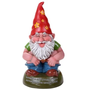 Resin Multicolor Graden Decor Squatter Gnome Hand Painted - Picture 1 of 1
