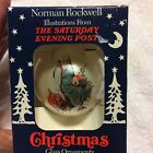 NORMAN ROCKWELL SATURDAY EVENING POST SANTA - PEACE GLASS ORNAMENT CHRISTMAS