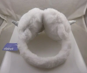 Unicorn headband earmuffs white silver ear muff - Picture 1 of 11