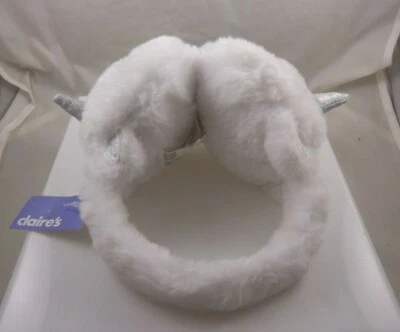 Unicorn headband earmuffs white silver ear muff - Image 1 of 4