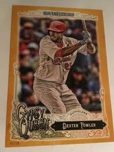 2017 Topps Gypsy Queen Jumbo 5x7 Dexter Fowler Cardinals 17 #'d 02/10 Gold - Picture 1 of 1
