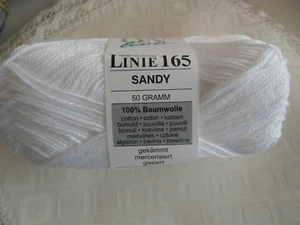 Linie 165 SANDY Fb. 01 weiß von ONline - 100 % Baumwolle zum Stricken + Häkeln - Bild 1 von 3