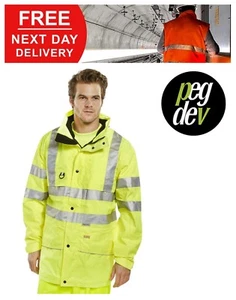 CHAQUETA ABRIGO IMPERMEABLE UNISEX HIVIS AMARILLO CARNOUSTIE TALLAS S-4XL HGCARSY - Imagen 1 de 1