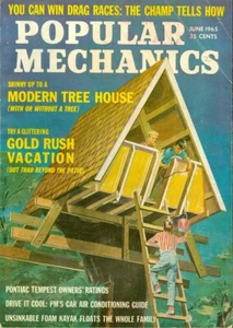 1965 Popular Mechanics Magazine: Modern Tree House/Pontiac Tempest/Drag Racing - Picture 1 of 1