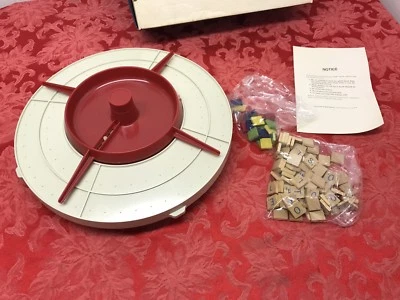 RPM Revolving Scrabble Brand Word Game Board Plus Tiles 1971 Works  - Image 1 of 4