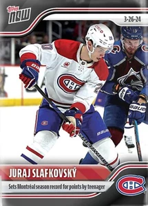 2023-24 TOPPS NOW NHL STICKER MONTREAL CANADIENS JURAJ SLAFKOVSKY #155 RECORD - Picture 1 of 1