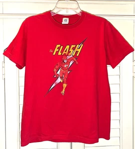 DC Comics Original THE FLASH Red T-Shirt Large Super Hero Comic Con - Picture 1 of 6