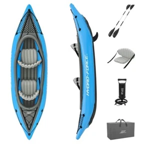 BESTWAY 2-Seat Hydro‑Force Cove Champion Inflatable X2 Kayak + Pump Paddles Bag - Picture 1 of 2