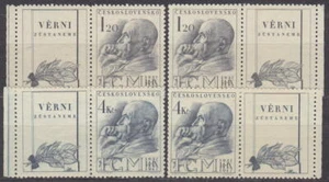 CZECHOSLOVAKIA - 1947 COMPLETE COUPON MASARYK Mi.: 523-524 ZF - **MNH** - Picture 1 of 1