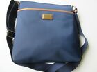Tommy Hilfiger Nylon With Faux Leather Trim Crossbody Bag Navy With Logo NWT