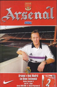 1999/2000 ARSENAL V REAL MADRID 08-11-1999 TESTIMONIO LEE DIXON - Imagen 1 de 1