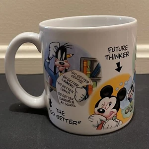 Disney Store Coffee Mug ~ The “Go Getter” & “Future Thinker” ~ Mickey & Minnie - Picture 1 of 4