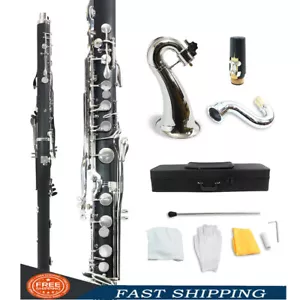 Advance Pro Level Bass Clarinet Low E Bb flat synthetic wood Clarinet Easy blow - Picture 1 of 9