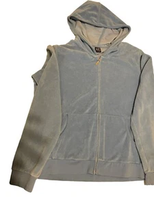 Gap French Terry Hooded Sweatshirt Light Blue Size L Full Zip Women’s - Picture 1 of 5