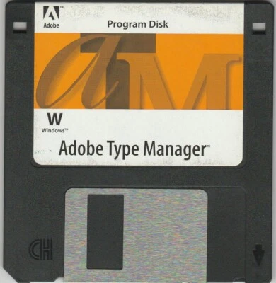 Adobe Type Manager Program Disk for Windows ~ 3.5" Disk ~ 1994 - Image 1 of 2