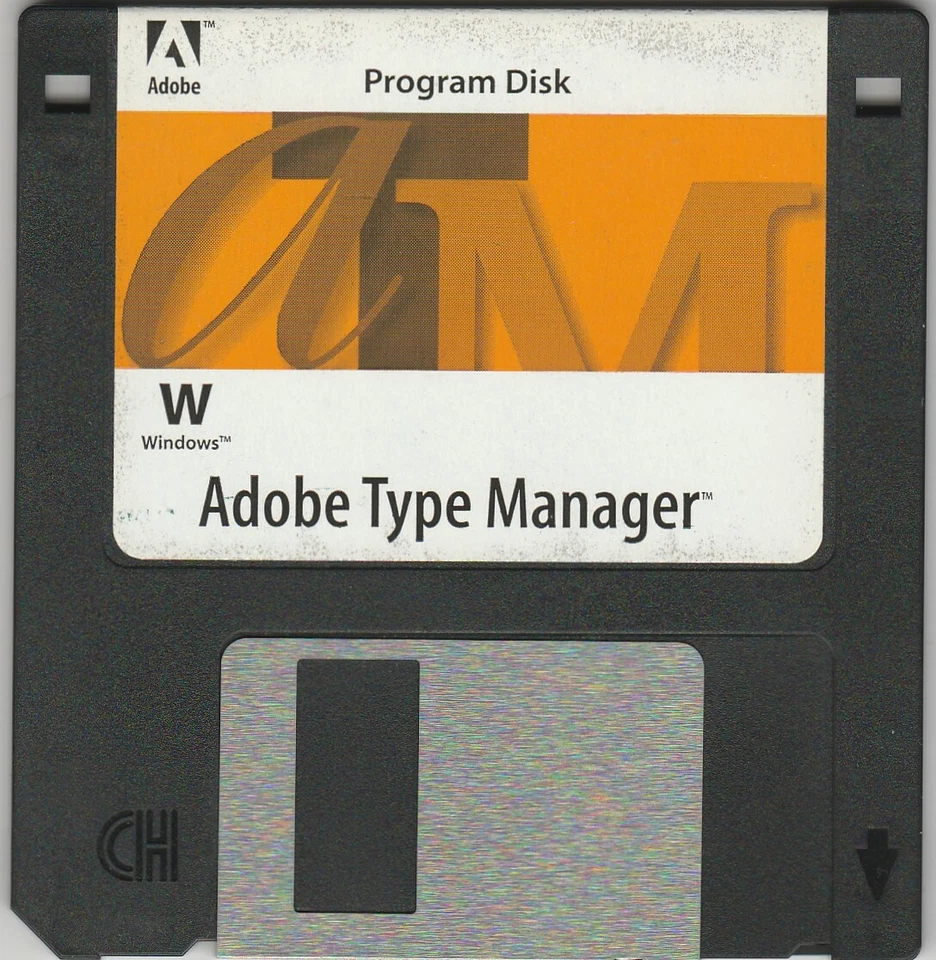 Adobe Type Manager Program Disk for Windows ~ 3.5" Disk ~ 1994 - Image 1 of 2