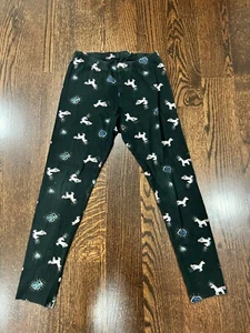 Girls Kids So Perfectly Soft You Black Unicorn Cotton & Spandex Leggings Size 12 - Picture 1 of 7