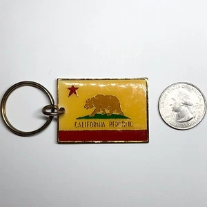 California Republic Vintage Schlüsselanhänger Anhänger Emaille Bär Geschenk Kreationen Inc Schlüsselring - Bild 1 von 4