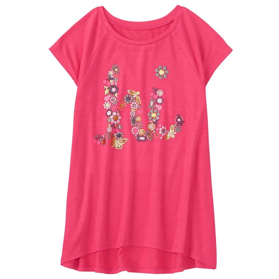 NWT Gymboree Hi Floral Tee Shirt Top Girls Spring Forward 4,14 - Image 1 of 1