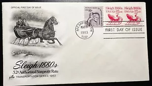 USA3 #1900 U/A ARTCRAFT FDC STR2 Sleigh 1880s Combo - Picture 1 of 2