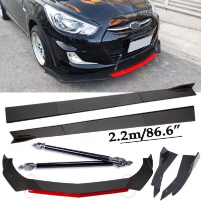 Front Bumper Lip Spoiler Side Skirt Rear Lips Carbon Fiber For Hyundai Elantra/ Foto 1 de 4