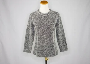 Ann Taylor athletic fit sweater in grey with white piping M - Picture 1 of 5