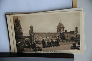 CARTOLINA VIAGGIATA DI PALERMO CATTEDRALE E VIA MATTEO BONELLO - Picture 1 of 1
