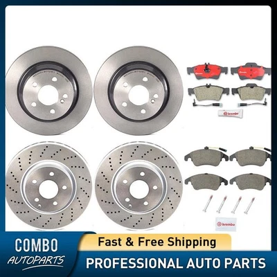Juego de pastillas de freno de disco delanteras traseras rotor de freno de disco para Mercedes-Benz E400 2013-2016 Foto 1 de 4
