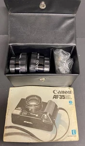 Auxiliary Tele & Wide Angle Lenses Canon AF35ML Camera Lens Caps Case Adapters - Picture 1 of 9