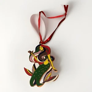 Starbucks Mermaid Ornament – Colorful Enamel Siren Design (Approx. 3") - Picture 1 of 5