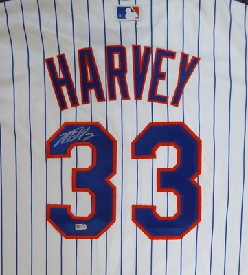 Camiseta Majestuosa Blanca Firmada por Matt Harvey de los Mets Talla XL MLB Holo #HZ302123 Foto 1 de 4