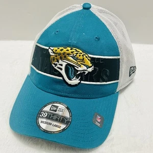 New Era Jacksonville Jaguars Banded Team 39THIRTY Stretch Flex Hat M/L Teal - Picture 1 of 5