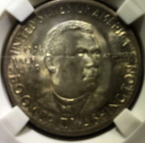 1946-D Booker T Washington Half Dollar UNCIRCULATED MS ++++ Toner PGAMS - Picture 1 of 7