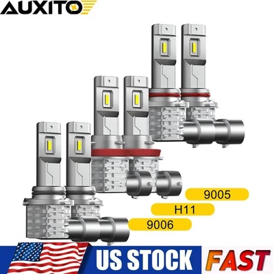 AUXITO 9005 9006 H11 LED Headlight Kit Bulb 6500K White High Low Beam Fog Lights - Image 1 of 4