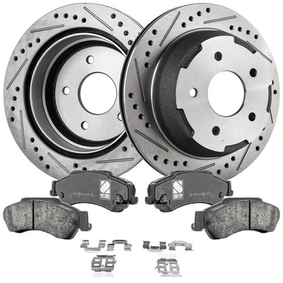 Rear Brake Disc Rotors and Pads Kit for Chevy Chevrolet Blazer GMC Sonoma Jimmy - Image 1 of 4