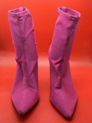 Guess женщин розовый носок ботинки размер 7,5 М остроконечный носок высокий каблук - Изображение 1 из 4