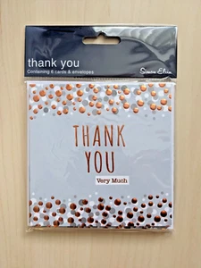 Cartoline di ringraziamento - Confezione da 6 carte con busta - punti lamina - Foto 1 di 4