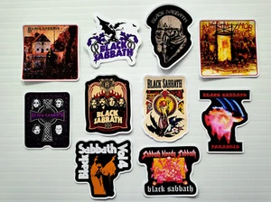 Black Sabbath Vinyl Sticker Lot (10 Stickers) metal ozzy osbourne megadeth rock - Picture 1 of 1