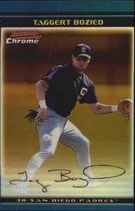 2002 (PADRES) Bowman Chrome Draft Gold Refractors #118 Taggert Bozied /50