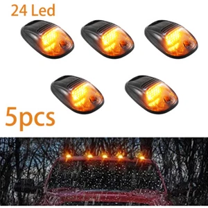 5× Smoke car 24 led Cab Roof Marker Light Amber For Ford F150 F250 F350 Super - Picture 1 of 12