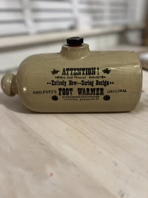 Vintage Collectible MOIRA Pottery Stoneware Foot Bed Warmer Original Lid VGC - Image 1 of 4