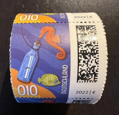 2022 Bund, BRD, 3723 R, Fehldruck Flaschenpost 010 statt 10 Cent postfrisch ** - Bild 1 von 3