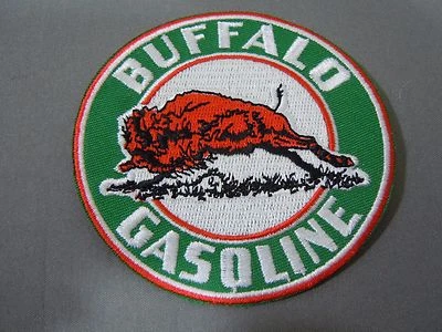 BUFFALO GASOLINE Embroidered Iron On Uniform-Jacket Patch 3" - Image 1 of 2
