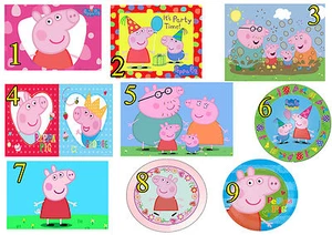 Cialda - Ostia per torte Peppa Pig Anche personalizzabile o tonda Anche A3 - Imagen 1 de 1