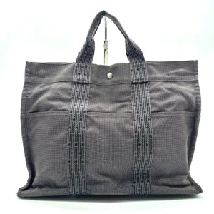 HERMES's Her Line PM Handtasche Tasche Nylon grau gebraucht breit 41 cm - Bild 1 von 13
