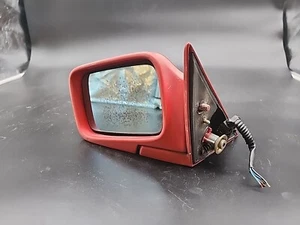 LATE MODEL TESTED 1987-91 BMW E30 325i LEFT DRIVER Side POWER Mirror Red L8 - Picture 1 of 13